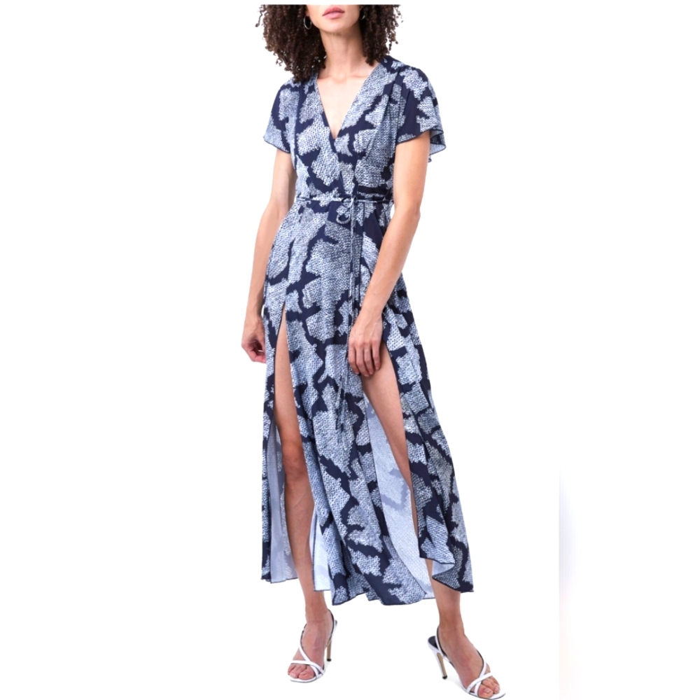 French Connection Remy Maxi Wrap Dress Size 12